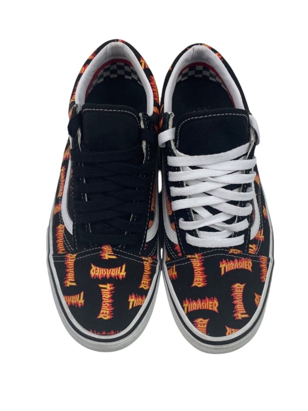 Vans x Thrasher Skate Old School Shoes Black Multi Logo Men’s Size 10 - Picture 4 of 13